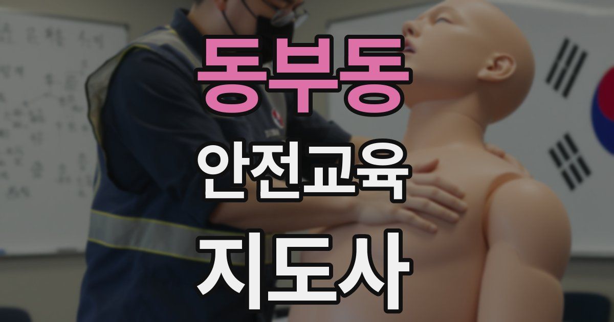 동부동 안전교육지도사 자격증