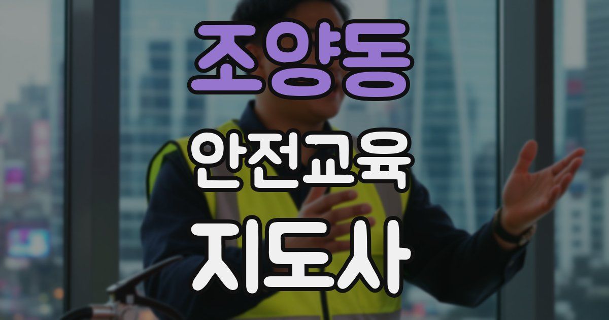 조양동 안전교육지도사 자격증