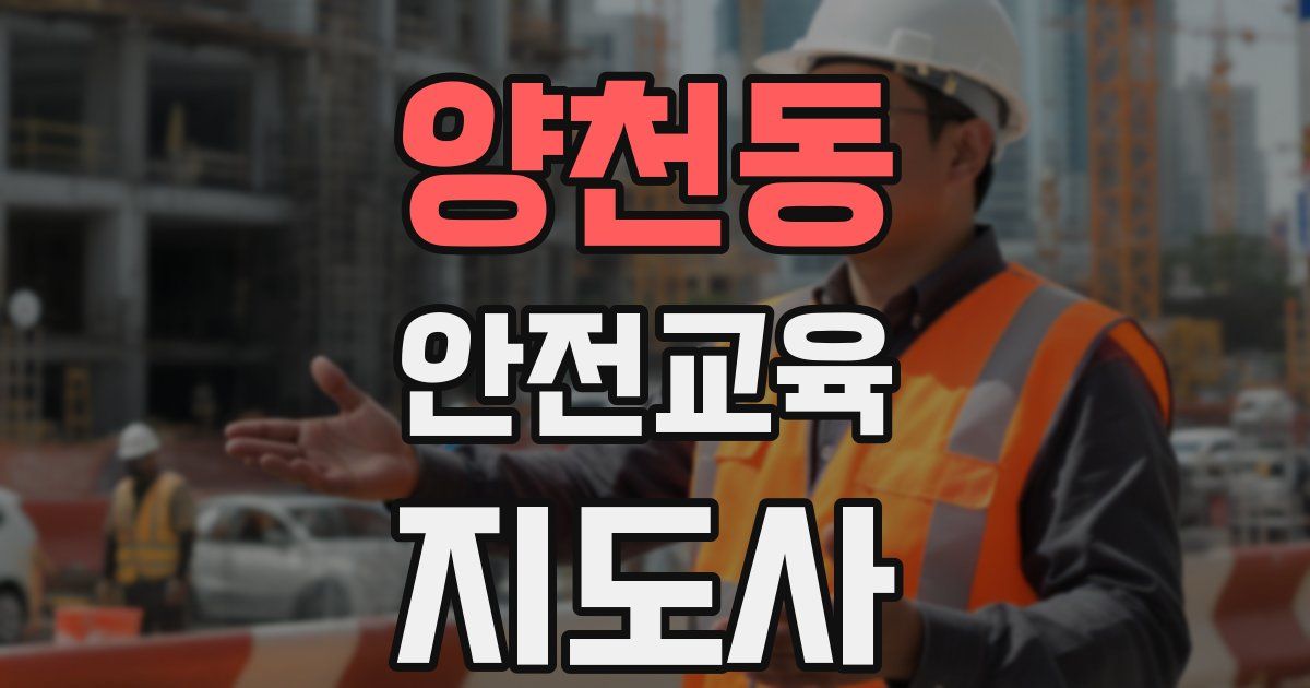 양천동 안전교육지도사 자격증