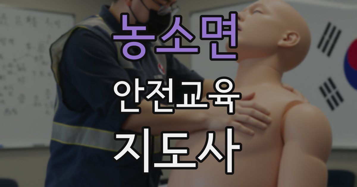농소면 안전교육지도사 자격증