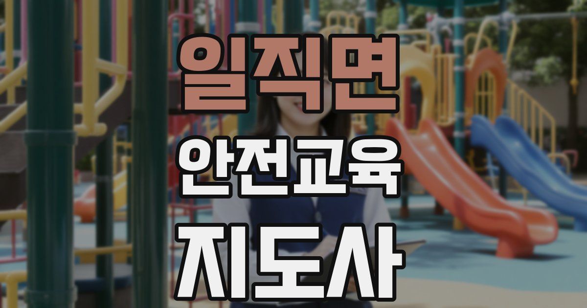 일직면 안전교육지도사 자격증