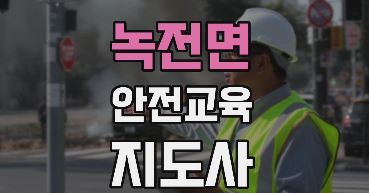 녹전면 안전교육지도사 자격증