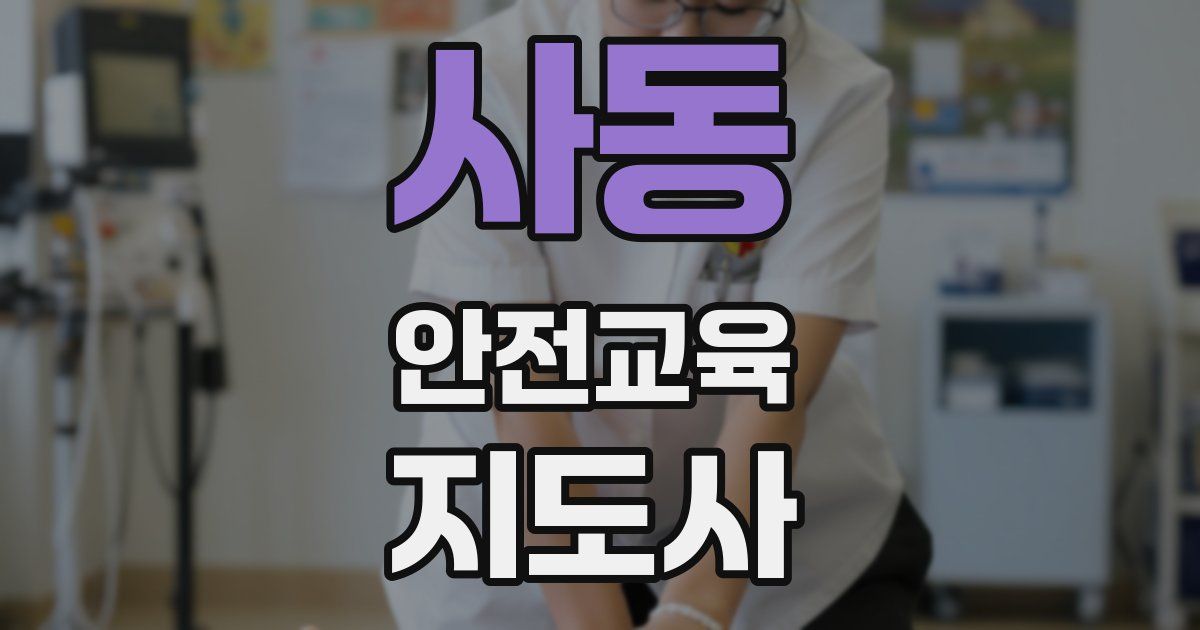 사동 안전교육지도사 자격증