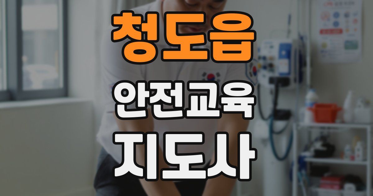 청도읍 안전교육지도사 자격증