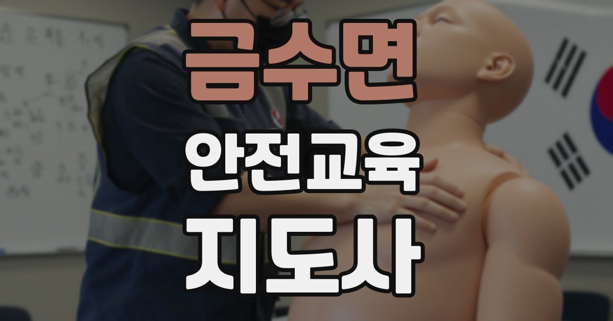 금수면 안전교육지도사 자격증