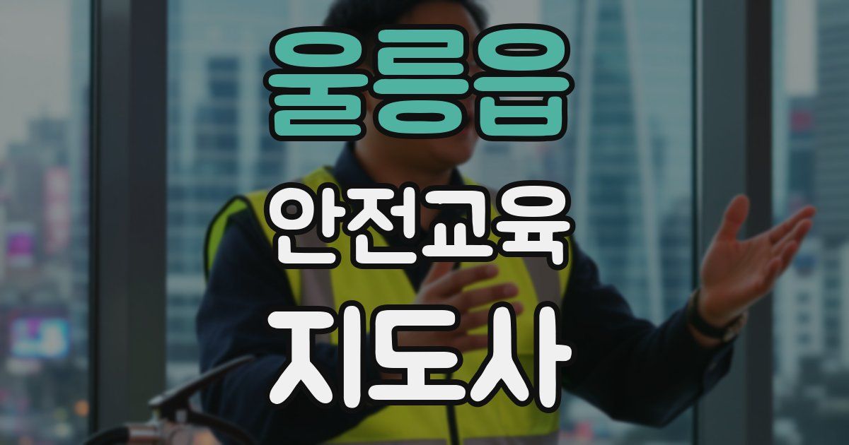 울릉읍 안전교육지도사 자격증