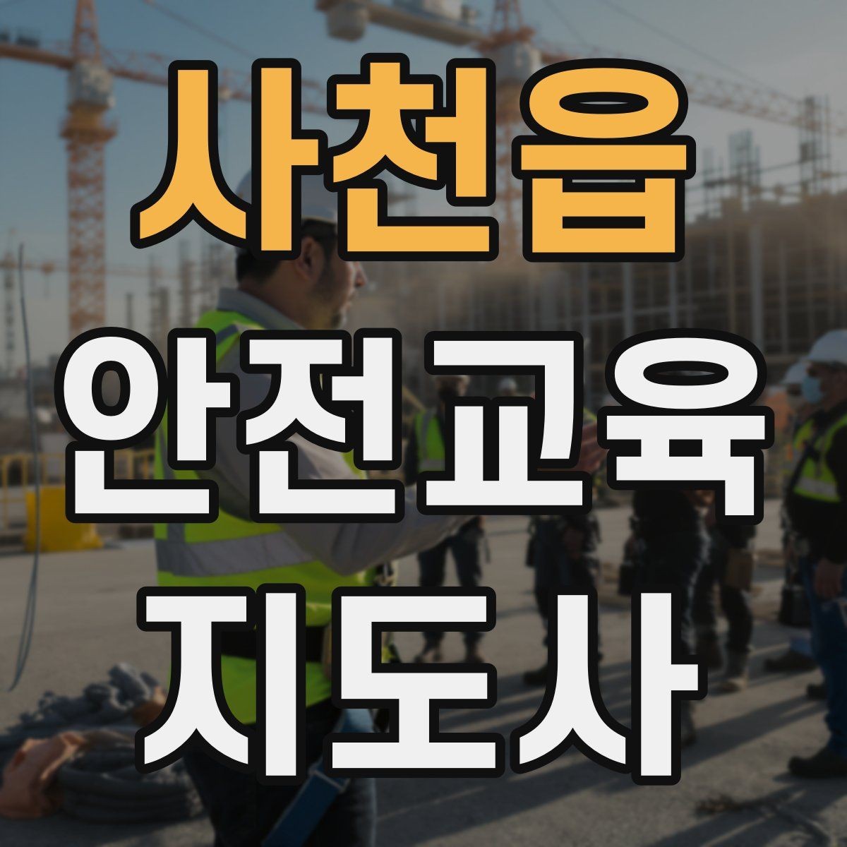 사천읍 안전교육지도사 자격증 강사 프로필을 신뢰감 있게 쓰는 방법