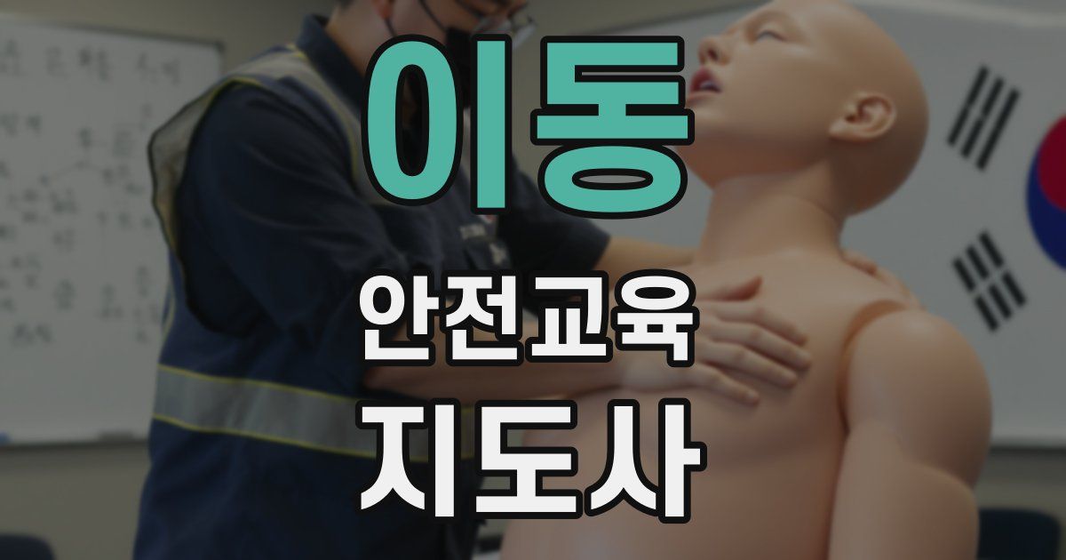 이동 안전교육지도사 자격증