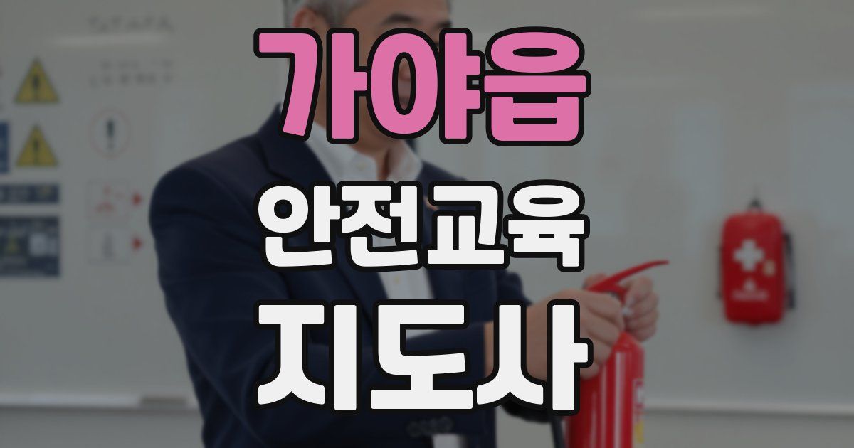 가야읍 안전교육지도사 자격증