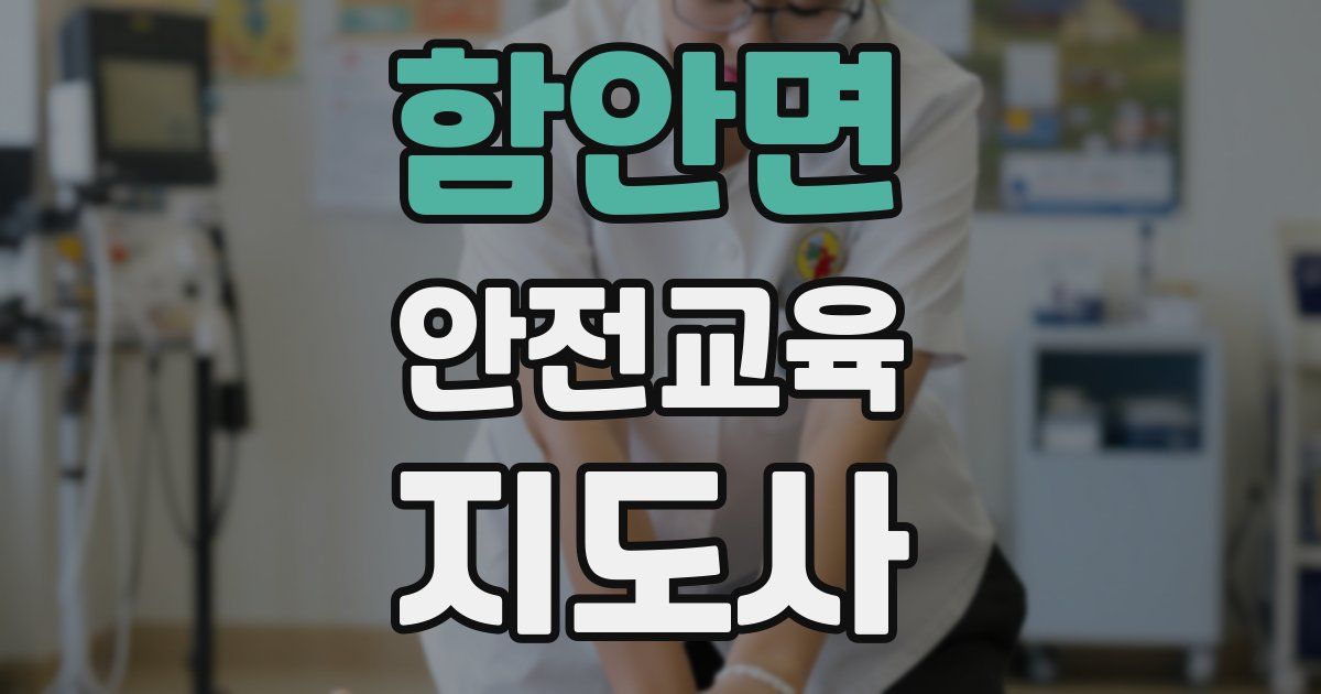 함안면 안전교육지도사 자격증