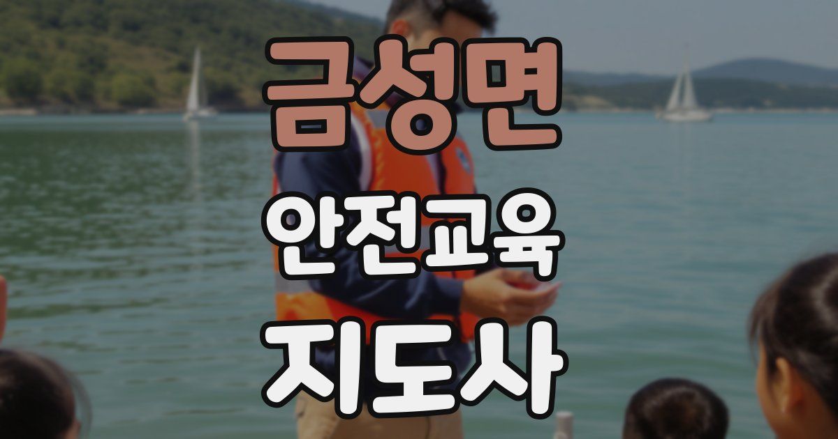 금성면 안전교육지도사 자격증