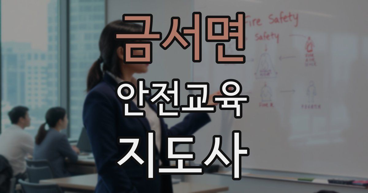 금서면 안전교육지도사 자격증