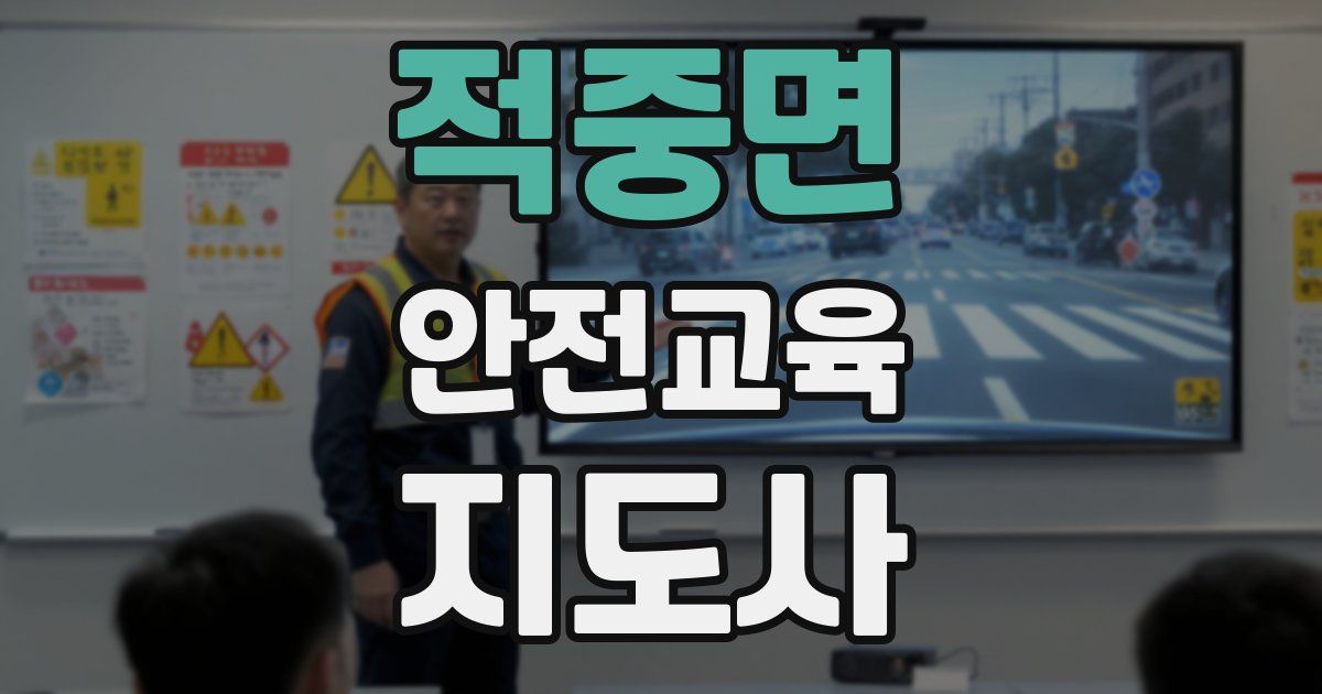 적중면 안전교육지도사 자격증