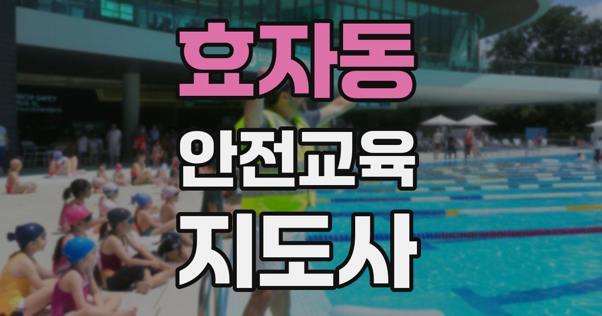 효자동 안전교육지도사 자격증