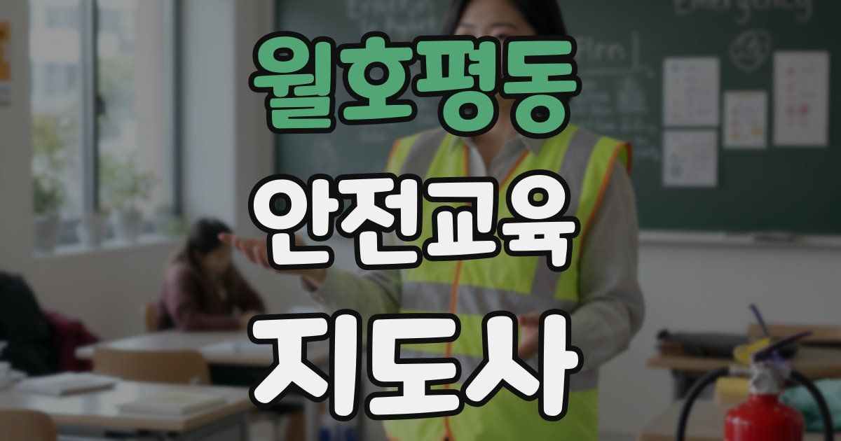 월호평동 안전교육지도사 자격증