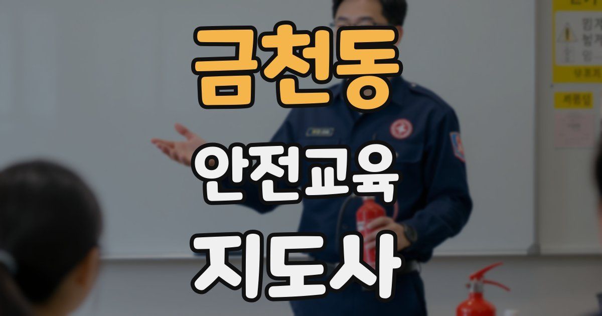 금천동 안전교육지도사 자격증
