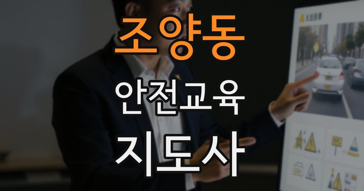 조양동 안전교육지도사 자격증