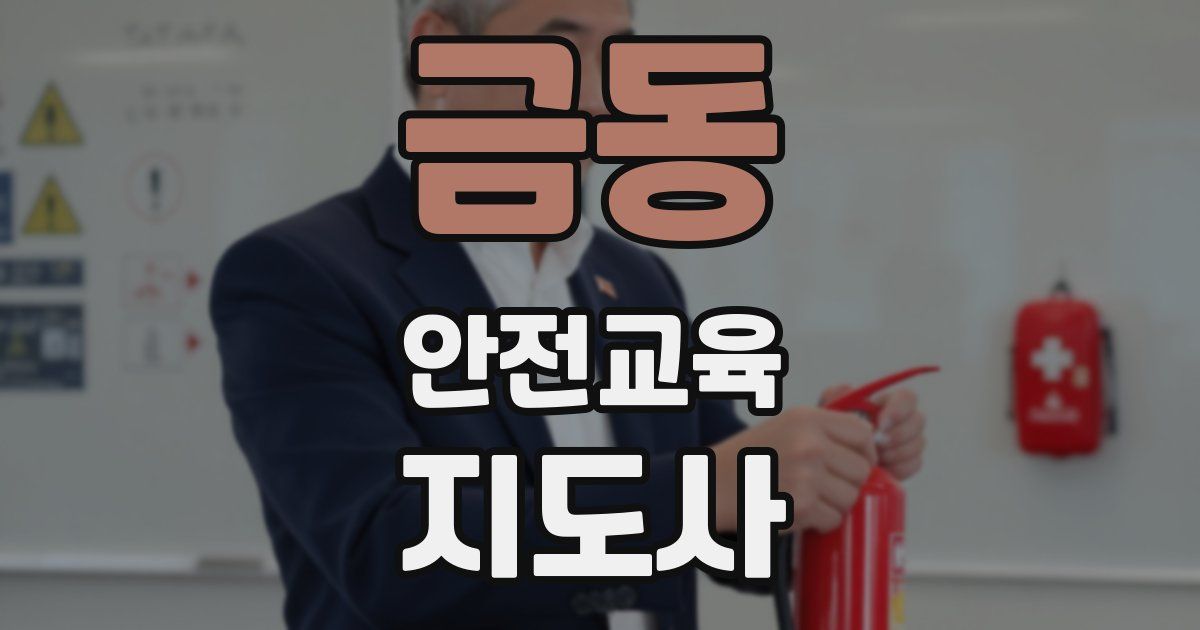 금동 안전교육지도사 자격증