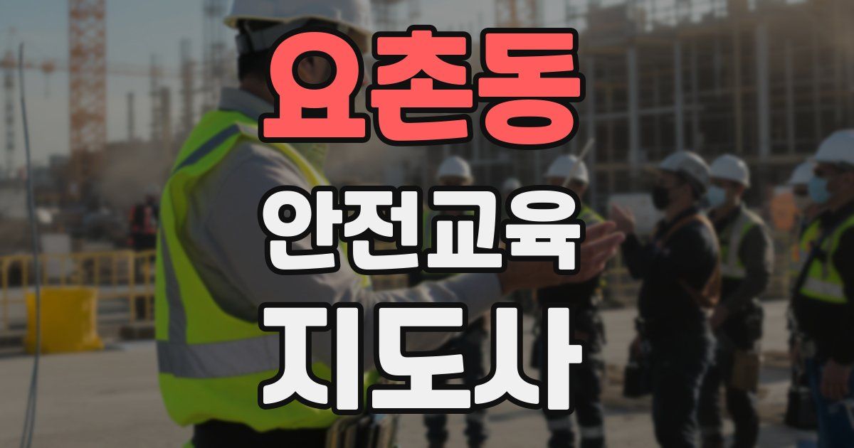 요촌동 안전교육지도사 자격증