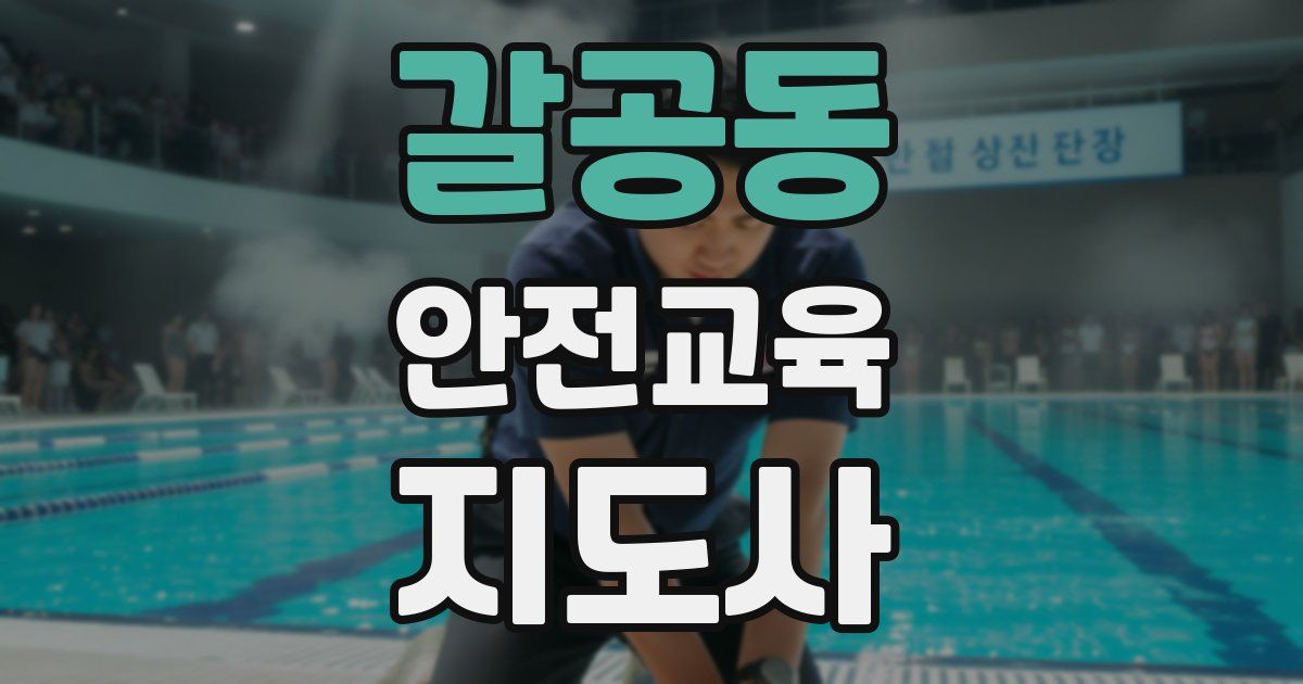 갈공동 안전교육지도사 자격증