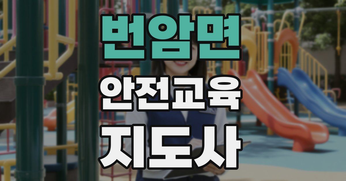 번암면 안전교육지도사 자격증