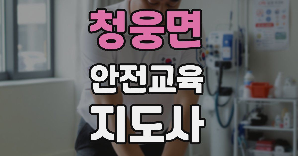 청웅면 안전교육지도사 자격증