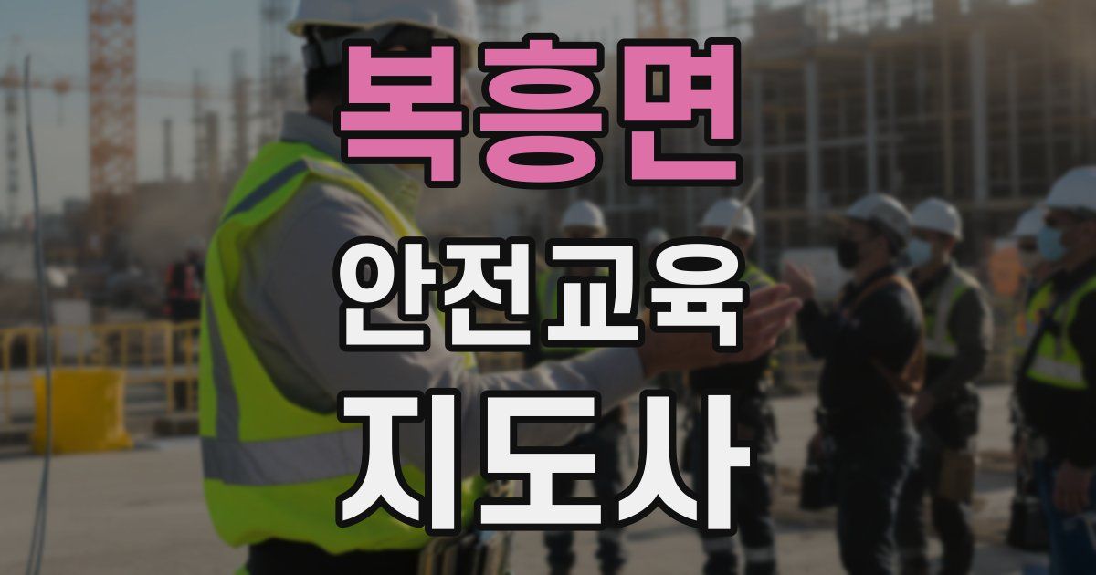 복흥면 안전교육지도사 자격증