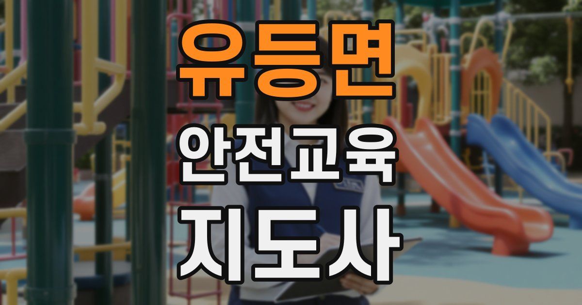 유등면 안전교육지도사 자격증