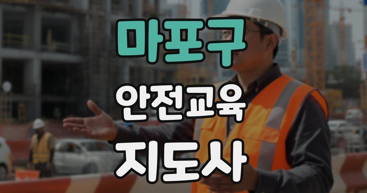 마포구 안전교육지도사 자격증