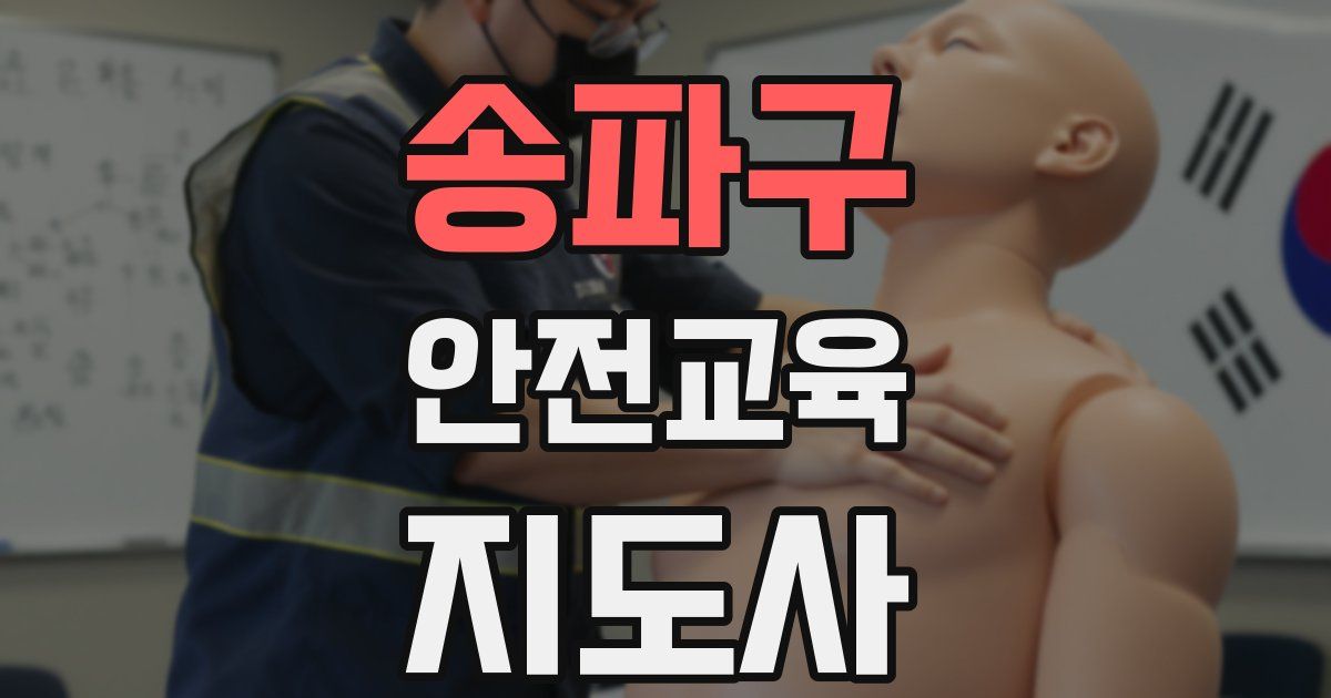 송파구 안전교육지도사 자격증