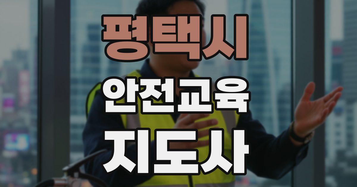 평택시 안전교육지도사 자격증