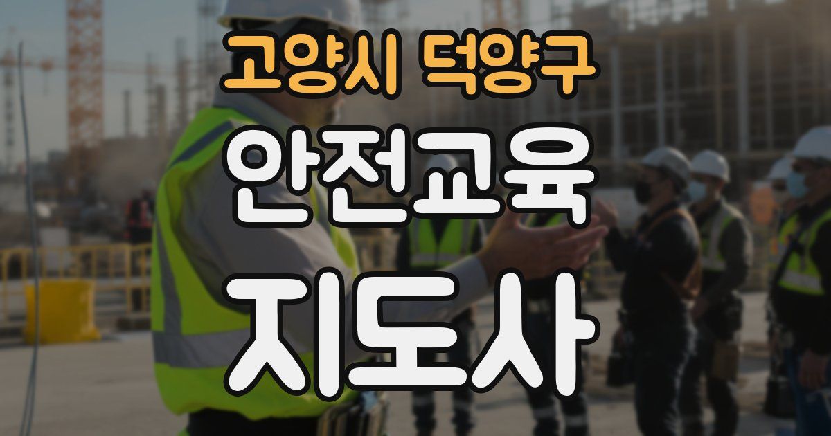 고양시 덕양구 안전교육지도사 자격증