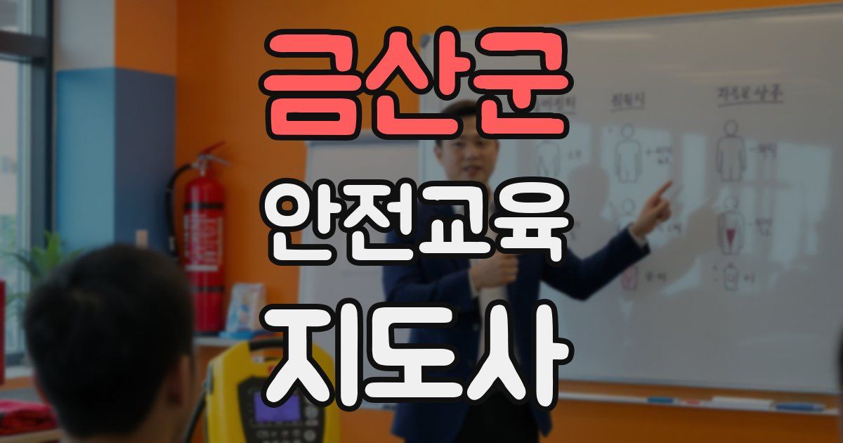 금산군 안전교육지도사 자격증