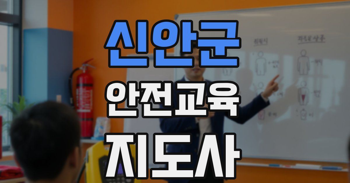 신안군 안전교육지도사 자격증