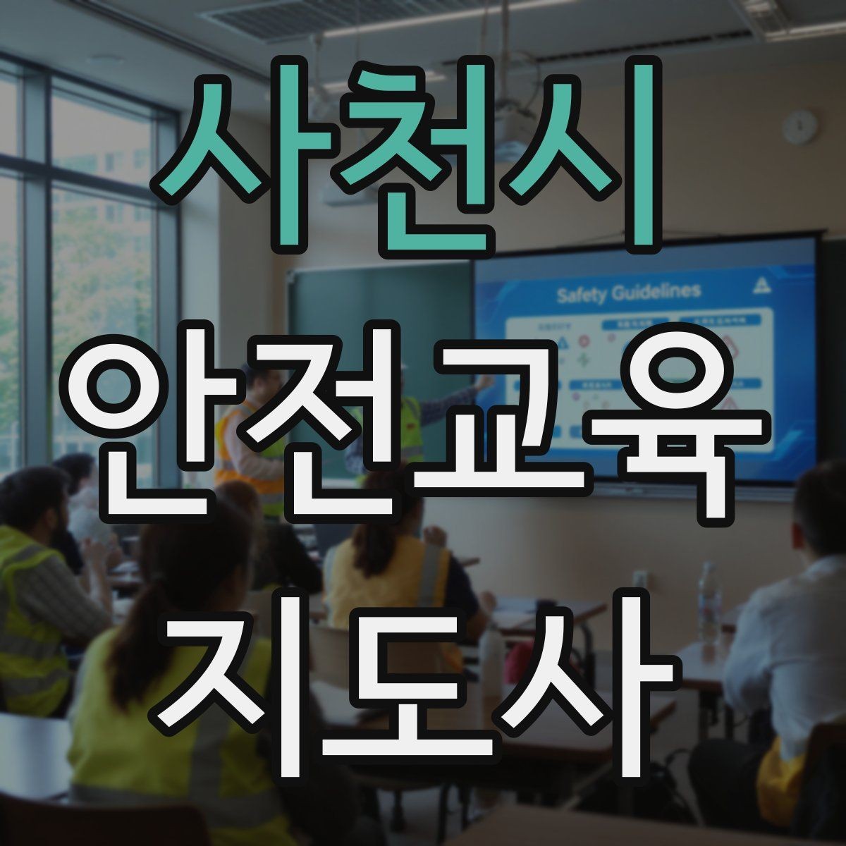 사천시 안전교육지도사 자격증 생활안전 분야로 활동 범위를 넓히는 방법
