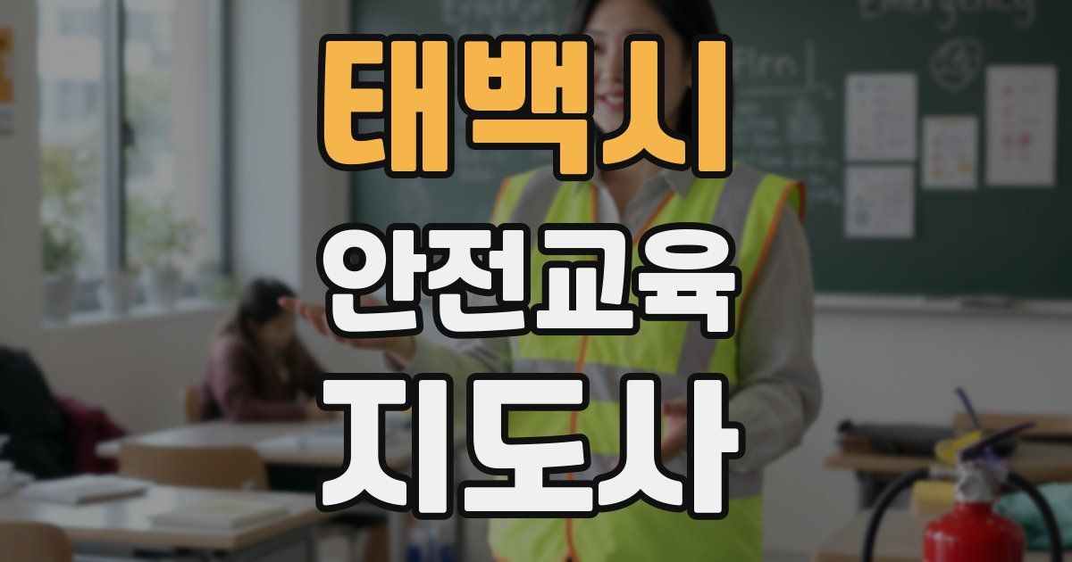 태백시 안전교육지도사 자격증