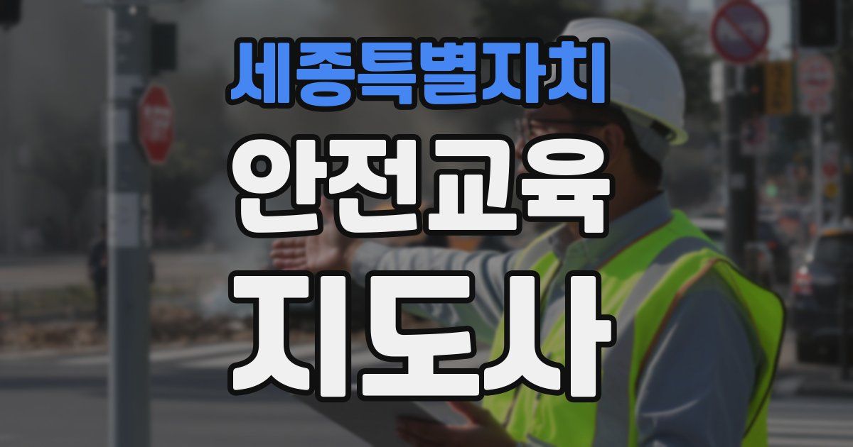 세종특별자치 안전교육지도사 자격증