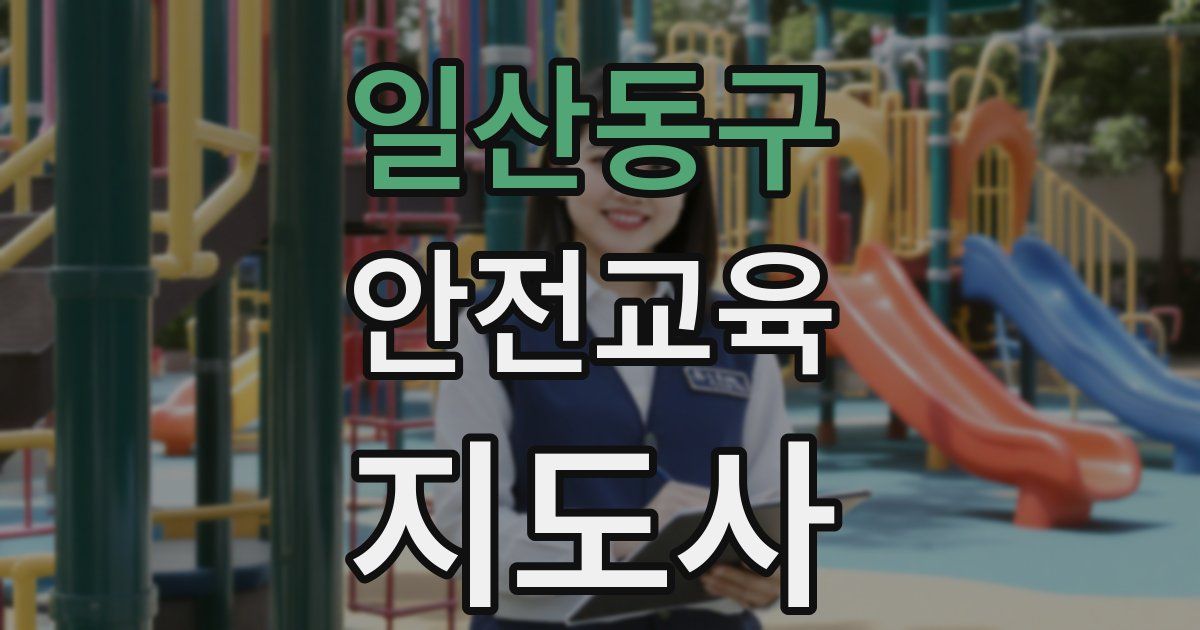 일산동구 안전교육지도사 자격증