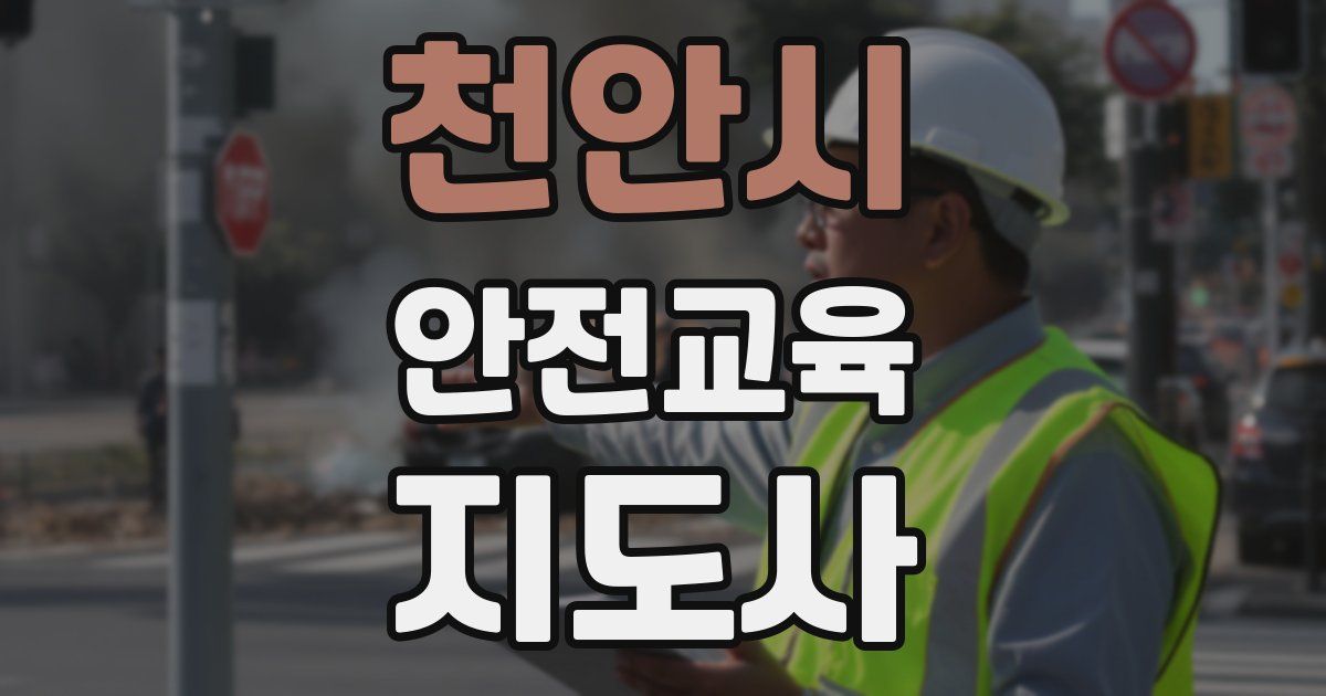 천안시 안전교육지도사 자격증