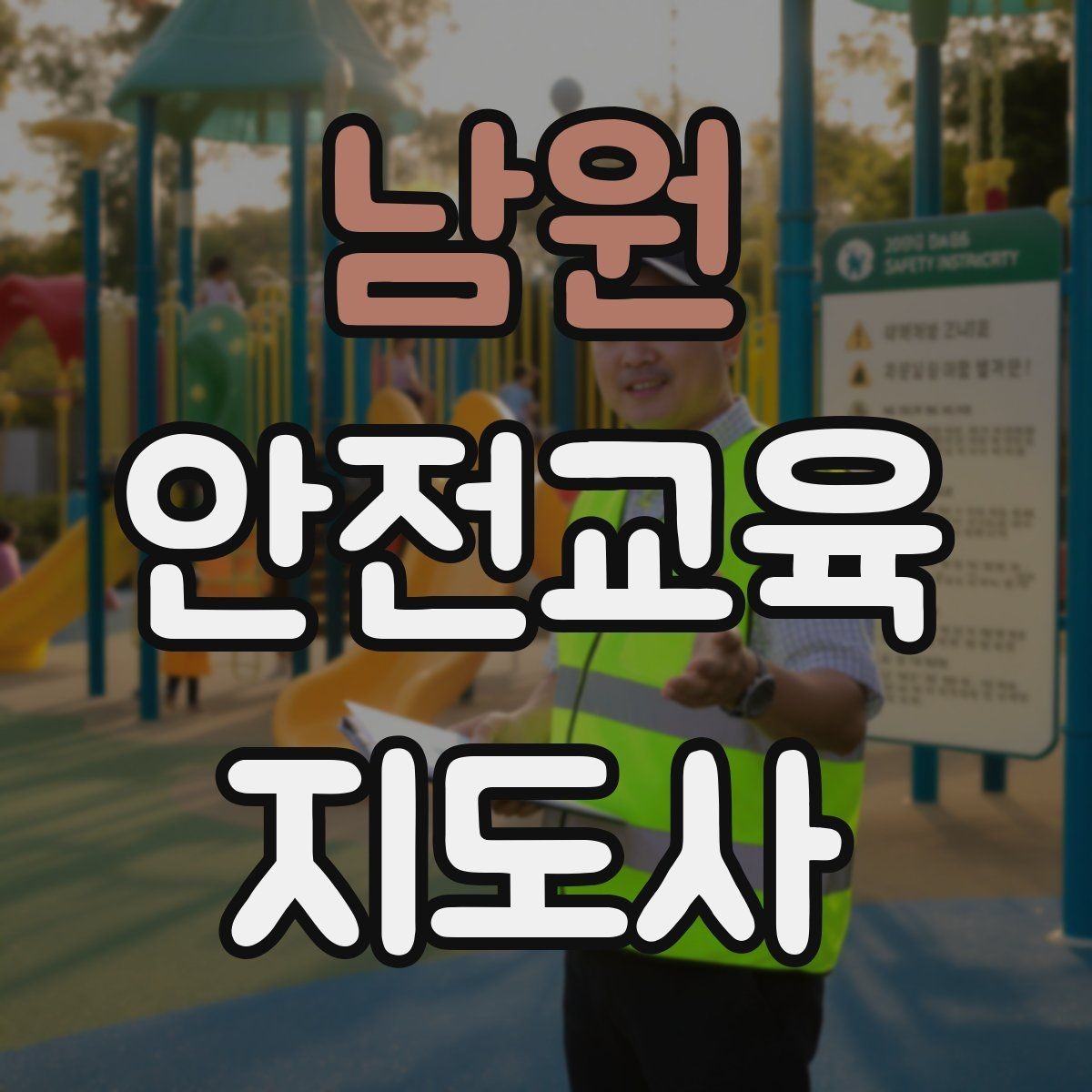 남원 안전교육지도사 자격증 어린이 눈높이에 맞춘 표현 정리