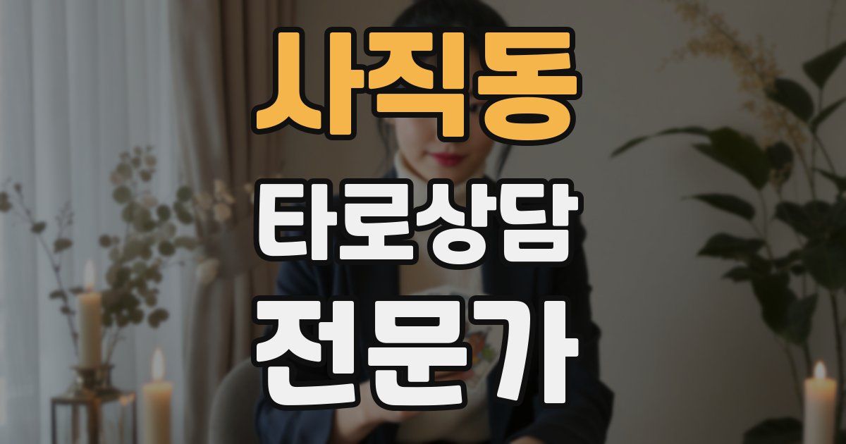사직동 타로상담전문가 자격증