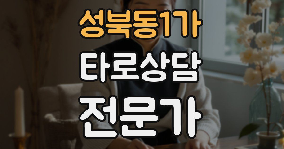성북동1가 타로상담전문가 자격증