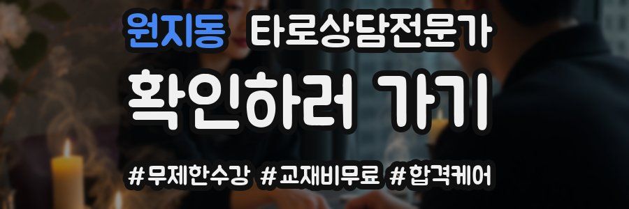 원지동 타로상담전문가 자격증