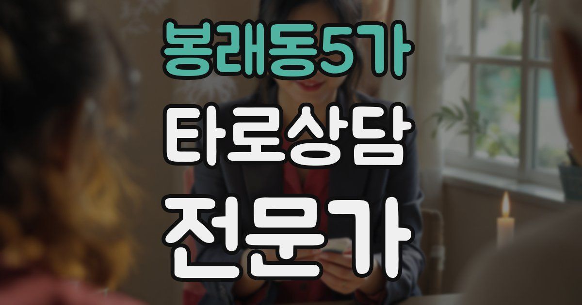 봉래동5가 타로상담전문가 자격증