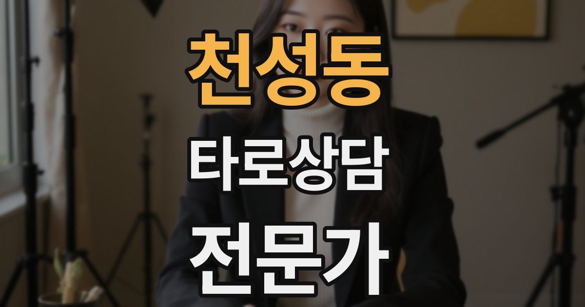 천성동 타로상담전문가 자격증