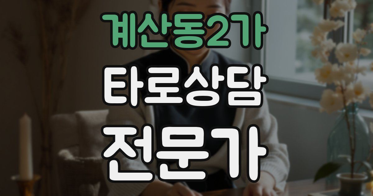 계산동2가 타로상담전문가 자격증