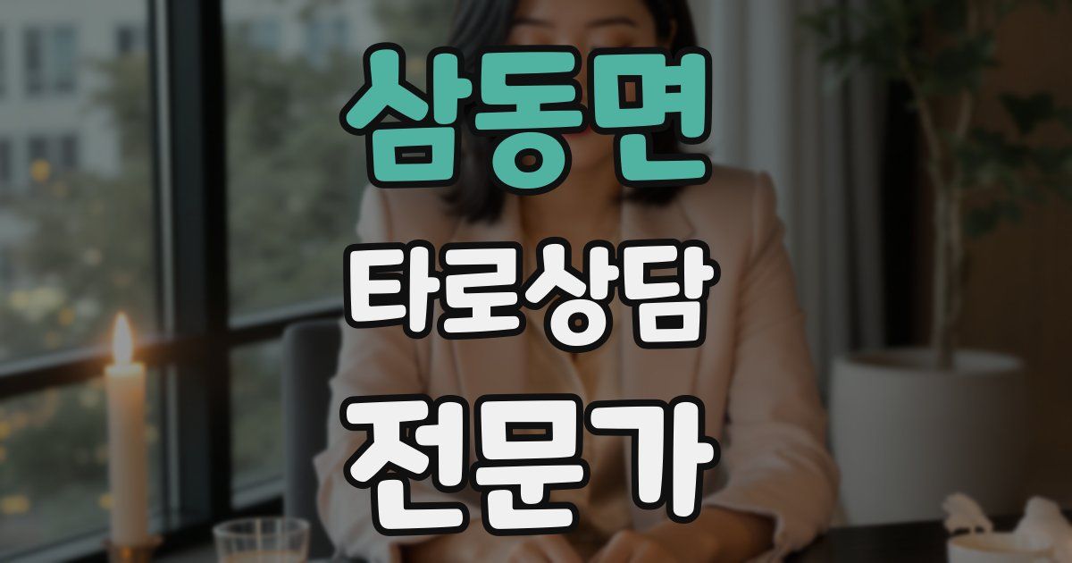 삼동면 타로상담전문가 자격증