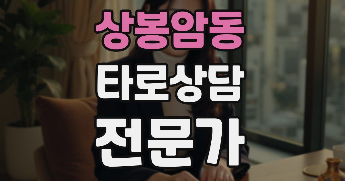상봉암동 타로상담전문가 자격증
