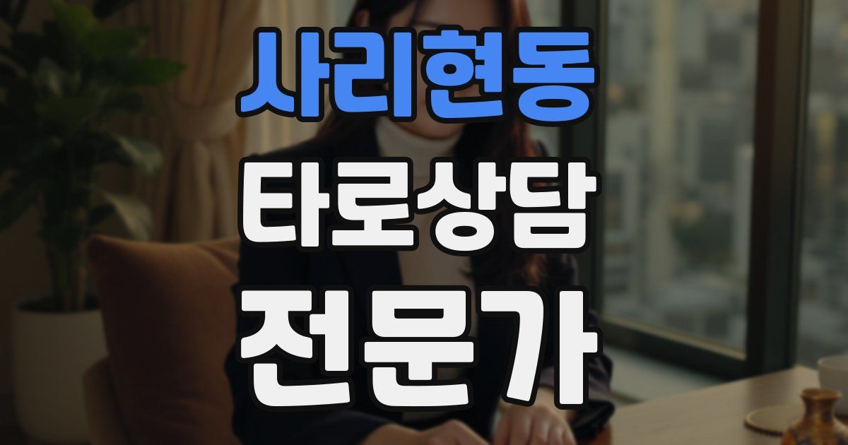 사리현동 타로상담전문가 자격증