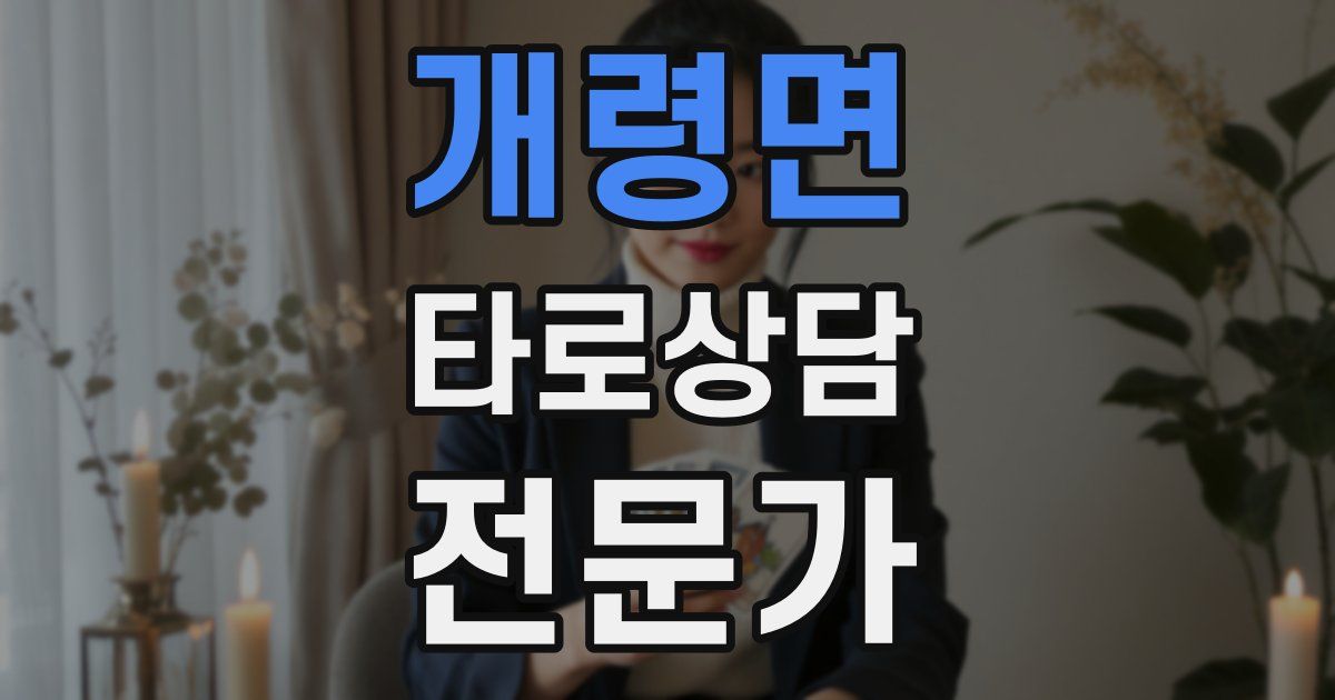 개령면 타로상담전문가 자격증